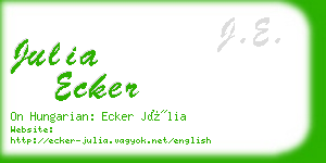 julia ecker business card
